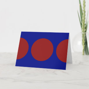 Carte De Remerciements Cercles rouges en bleu