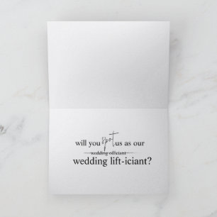 Carte De Remerciements Cérémonie de mariage drôle de levage d'haltères
