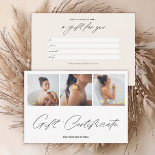 Carte De Remerciements Certificat cadeau de logo minimaliste élégant
