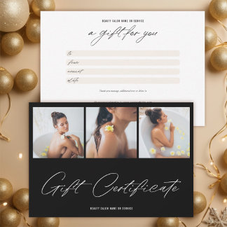 Carte De Remerciements Certificat cadeau de logo minimaliste élégant