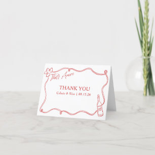 Carte De Remerciements C'est Amore Whimsical Hand Drawn Mariage