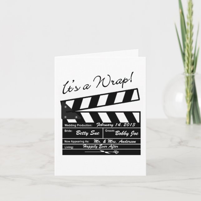 Carte De Remerciements C'est dans la boîte - Remerciements de mariage de  (Devant)