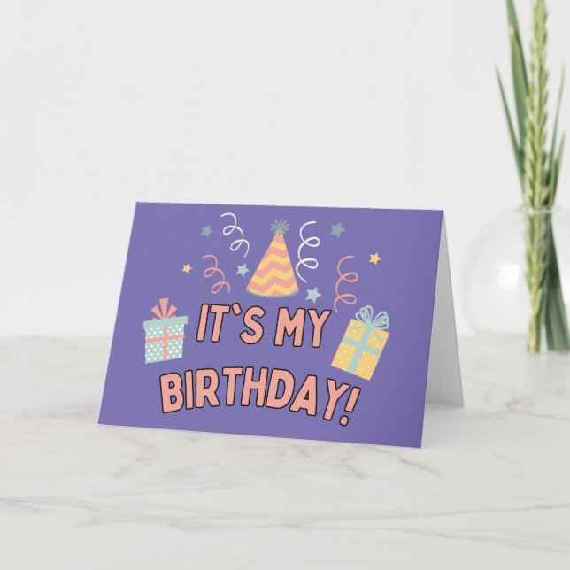Carte De Remerciements C'est mon casquette de fête d'anniversaire présent (Devant)