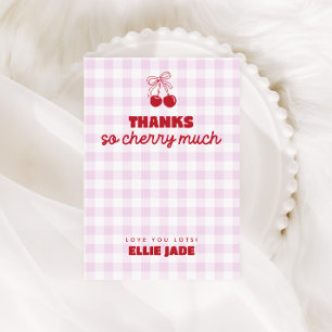 Carte De Remerciements C'est notre cerise sur le dessus Anniversaire Ging