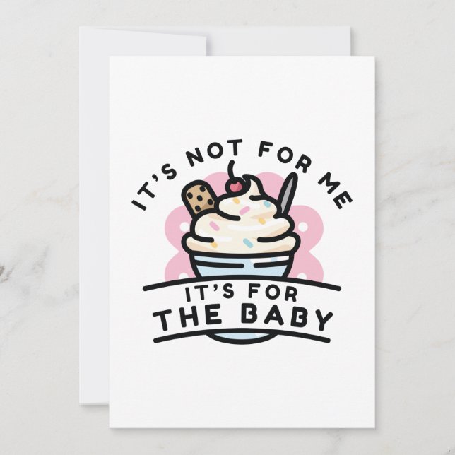 Carte De Remerciements C'est pour le bébé (Devant)