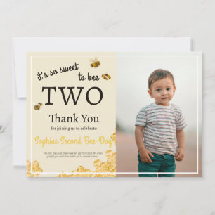 Carte De Remerciements C'est si doux d'être deux 2e anniversaire Photo ab