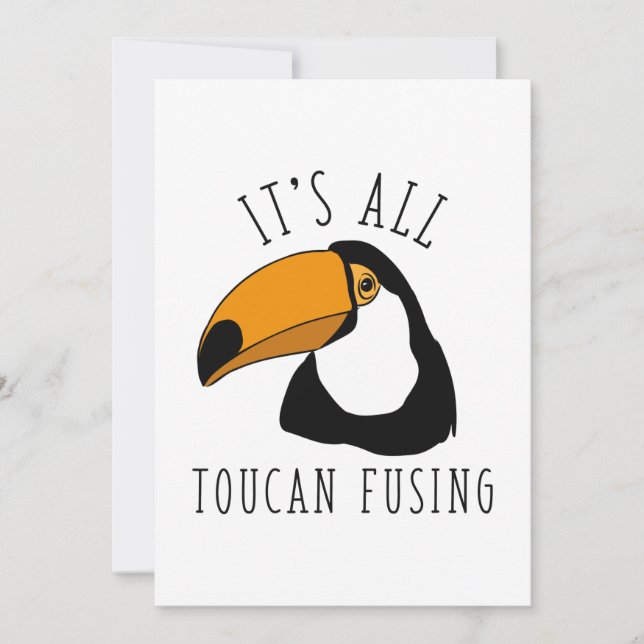 Carte De Remerciements C'est tout la fusion toucan (Devant)