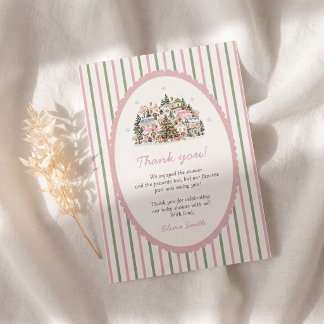 Carte De Remerciements C'est tout un village Baby Shower