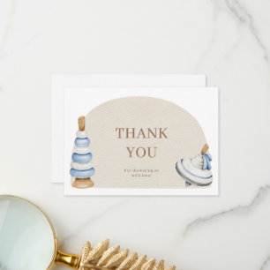 Carte De Remerciements C'est un Boy Boho Blocks and Toys Books For Baby