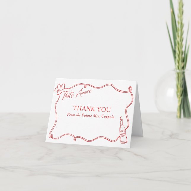 Carte De Remerciements C'est une Fête des mariées à main fantaisiste (Devant)