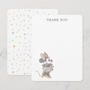 Carte De Remerciements C'est une fille ! Baby shower d'aquarelle Minnie M