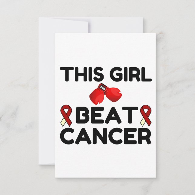 CARTE DE REMERCIEMENTS CETTE FILLE BATTRE LE CANCER (Devant)