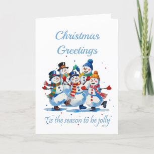 Carte De Remerciements Cette saison sera Jolly Dancing Jolly Snowmen