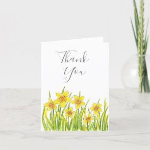 Carte De Remerciements Champ de Daffodils