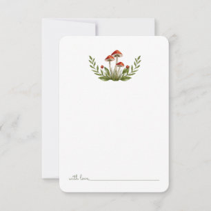 Carte De Remerciements Champignon des bois Anniversaire Heure Capsule