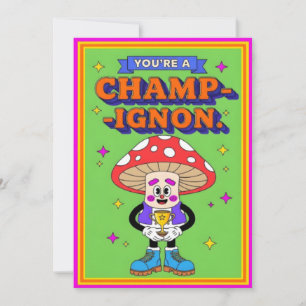 Carte De Remerciements Champignon Mignon Pun Vous Êtes Un Champignon Amus