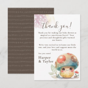 Carte De Remerciements Champignons Whimsical