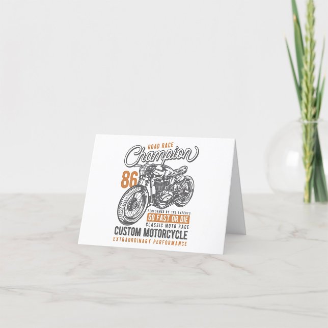 Carte De Remerciements Champion de la course de route (Créateur téléchargé)