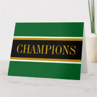 CHAMPIONS Vert forêt Noir Blanc Bandes de course 