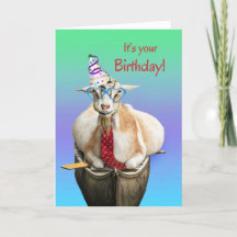 Char Drôle Votre Chèvre Anniversaire Avec Lunettes