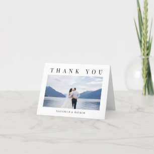 Carte De Remerciements Charbon blanc mariage