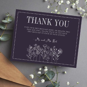 Carte De Remerciements Charlotte Couleurs courbes Remerciements pour