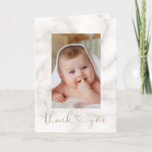 Carte De Remerciements Charm White Flowers Gold Cross