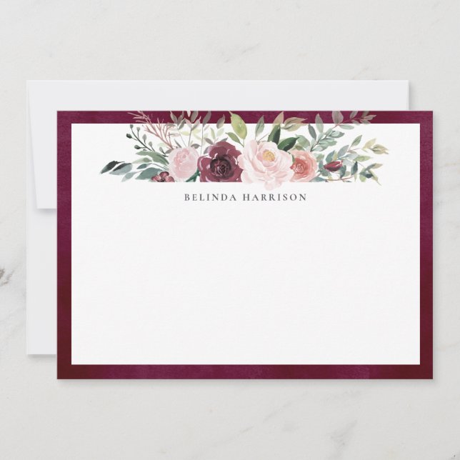 Carte De Remerciements Charme rustique Papier à lettres personnalisées Ca (Devant)