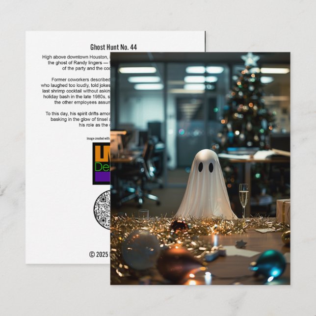 Carte De Remerciements Chasse aux fantômes no 44 (Devant / Derrière)