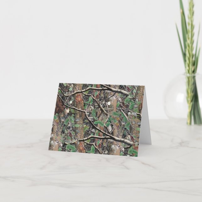 Carte De Remerciements Chasse Camouflage Motif 4 (Devant)