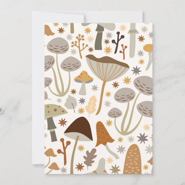 Carte De Remerciements Chasseur de champignons Champignons du milieu du s (Devant)