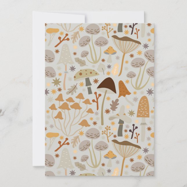 Carte De Remerciements Chasseur de champignons Champignons du milieu du s (Devant)