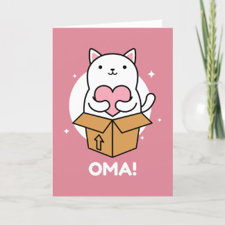 Carte De Remerciements Chat de la Fête des Mères d'Oma coréenne