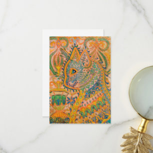 Carte De Remerciements Chat psychédélique par Louis Wain