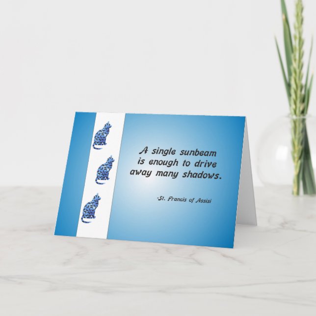 Carte De Remerciements Chat volontaire d'appréciation et citation de (Devant)