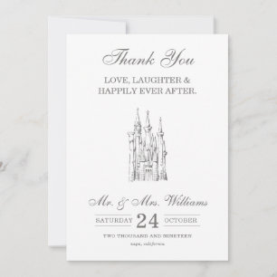 Carte De Remerciements Château de Cendrillon   Heureusement toujours aprè