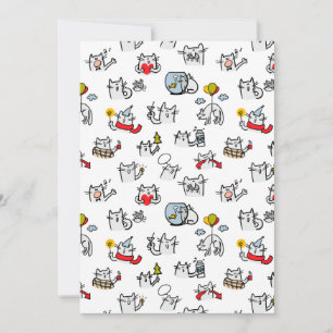 Carte De Remerciements Chats amusants, lait et magie.