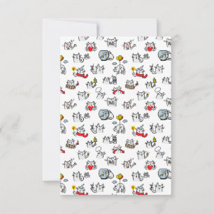 Carte De Remerciements Chats amusants, lait et magie.