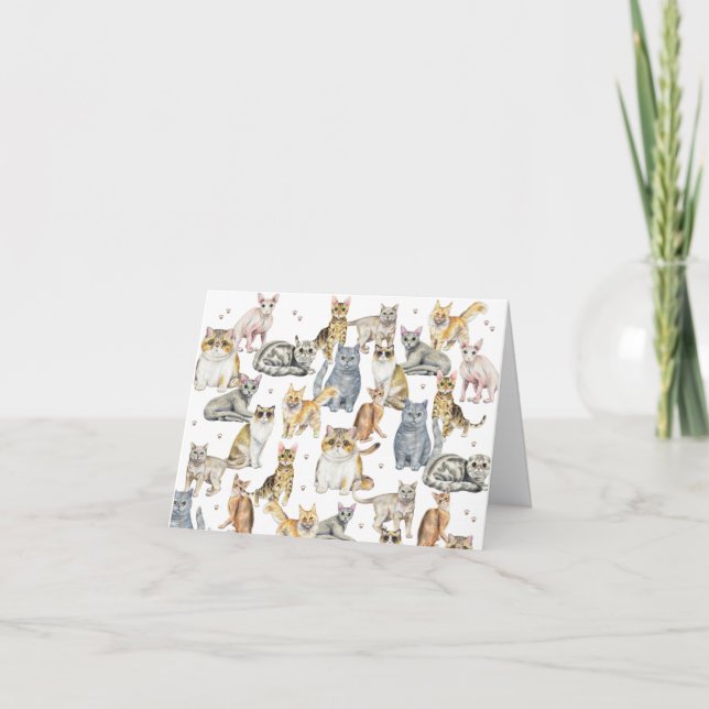 Carte De Remerciements Chats Chats Chats (Devant)