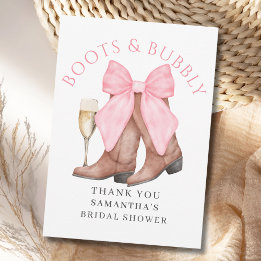 Carte De Remerciements Chaussures Bubbly Shower Mariage Occidental 