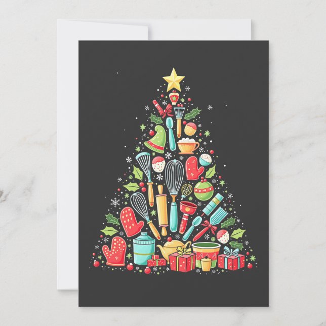 Carte De Remerciements Chef cuisinier cuisinier de Noël Cook Xmas (Devant)