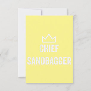 Carte De Remerciements Chef Sandbagger Golf mème Bjj Chess Sandbag