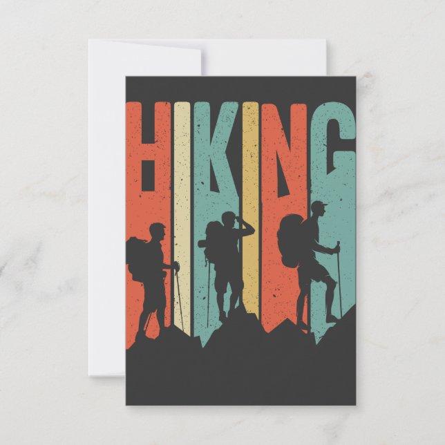 Carte De Remerciements Chemise d'aventure à thème randonnée, Randonnée Vi (Devant)