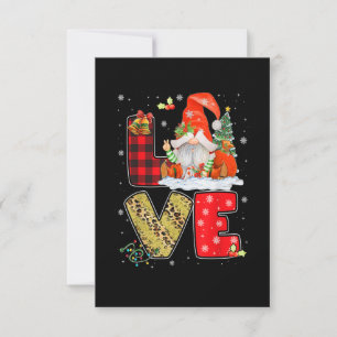 Carte De Remerciements Chemises de Noël de famille Gnome pour femmes Homm