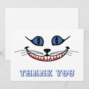 Carte De Remerciements Cheshire Chat Smile