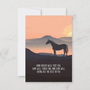Carte De Remerciements Cheval Auteur Certains Chevaux Vous Testeront