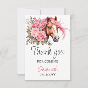 Carte De Remerciements Cheval de l'Ouest fête d'anniversaire