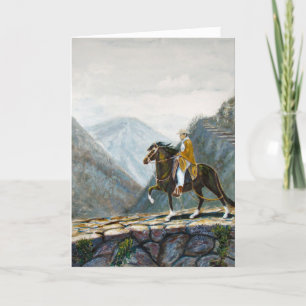 Carte De Remerciements Cheval péruvien sur Mountain Trail