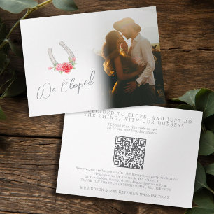 Carte De Remerciements Chevaux et roses annonce mariage Photos QR