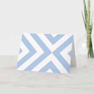 Carte De Remerciements Chevrons bleu clair et blanc